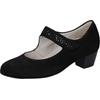 Spangenpumps WALDLÄUFER "HILARIA", Damen, Gr. 5,5 (38,5), schwarz, Nubukleder, unifarben, elegant, Schuhe, Abendschuh, Festtagsschuh, Bequemschuh in Schuhweite G (= weit)