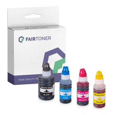 4er Multipack Set kompatibel für Epson Ecotank 102 Tintentanks
