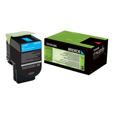 Original Lexmark 80C2XCE / 802XC Toner Cyan Image