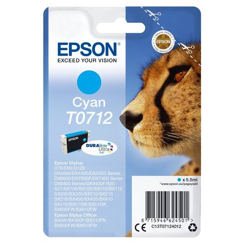 Original Epson C13T07124012 / T0712 Druckerpatrone Cyan