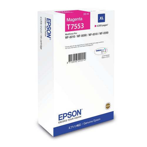 Original Epson C13T755340 / T7553 Druckerpatrone Magenta