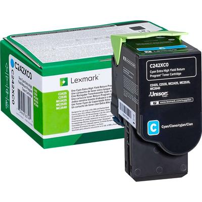 Original Lexmark C242XC0 Toner Cyan