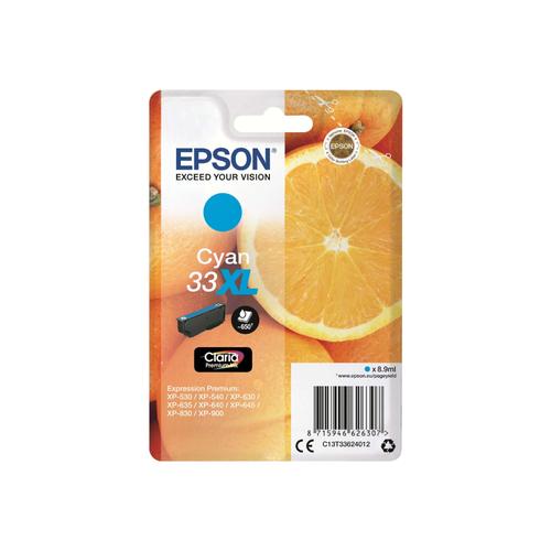 Original Epson C13T33624012 / 33XL Druckerpatrone Cyan