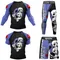 Customized Boxing Jiu Jitsu MMA T-shirt +Shorts 4Pcs/set Rashguard Men MMA Compression Clothing Bjj
