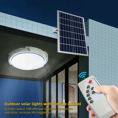 Solar Lights Home Indoor Ceiling Veranda Solar Power Lamp IP65 Waterproof Outdoor LED Top Solar