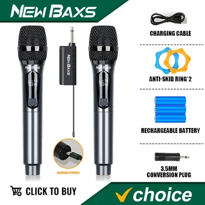 Karaoke Wireless Microphone Dynamic VHF Handheld Professional Mic For Sing Party Speech Church Club