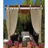 Made-in-italy - Tenda per gazebo con passanti e bottoni tipo 'lux' cm.140 x h.270 - panna