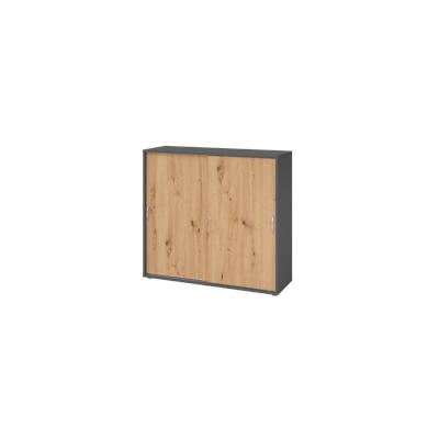 Hammerbacher-Schiebetürenschrank 3 OH BM Graphit/Asteiche-V1753S/G/R/BM Image