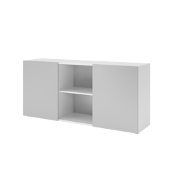 Hammerbacher-Sideboard 2OH mit Schiebetüren Weiß/Grau-V1780/W/5 Image