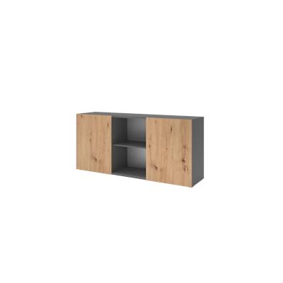 Hammerbacher-Sideboard 2OH mit Schiebetüren Graphit/Asteic-V1780/G/R Image