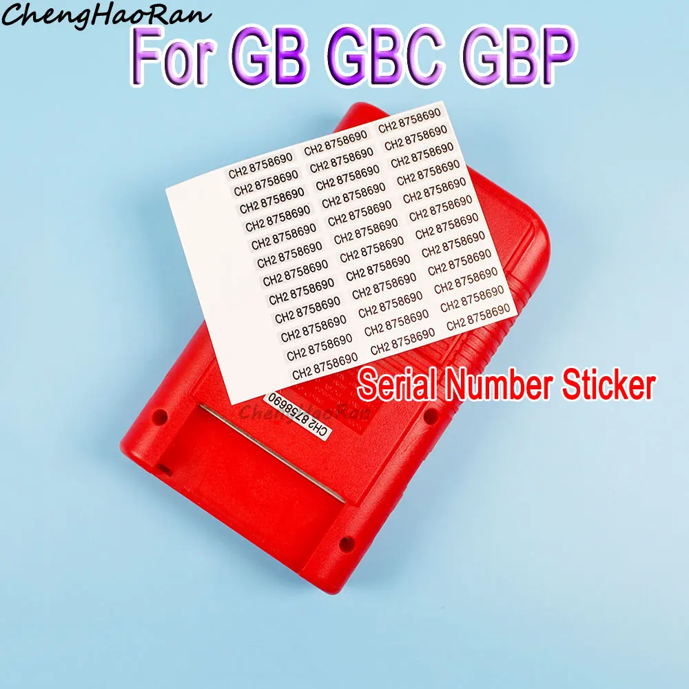 10 Stück GameBoy Back Label Aufkleber für GB GBC GBP Konsole Case Back Seriennummer Aufkleber für Gameboy Label Aufkleber Ersatz Image