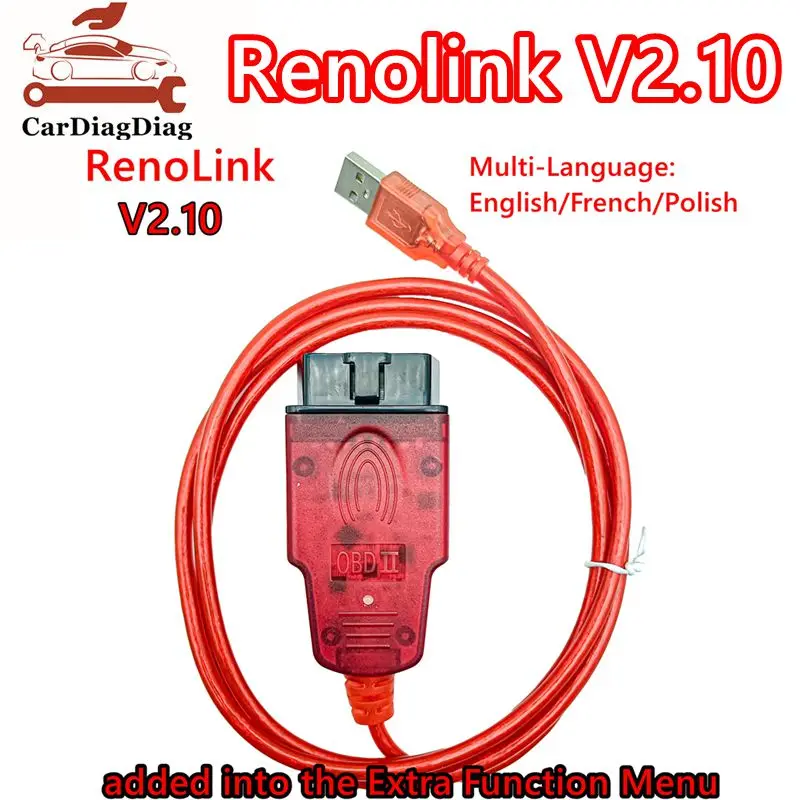 2024 Professionelles Renolink V2.10 OBD2-Kabel für Renault Car Auto Tool ECU Tuning/Air-Ba9 Reset/ECM UCH Key Programmer Interface Image