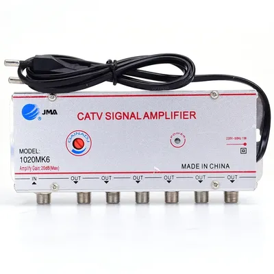 Kabel-TV-Verstärker, 1 Eingang, 6 Ausgänge, 20 dB Verstärkung für analoge Image