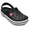 Clog CROCS "Crocband Clog", Kinder, Gr. 25, schwarz-weiß (schwarz, weiß), Croslite, casual, Schuhe, Sandale, Sommerschuh, Badeschuh mit Lüftungsöffnungen