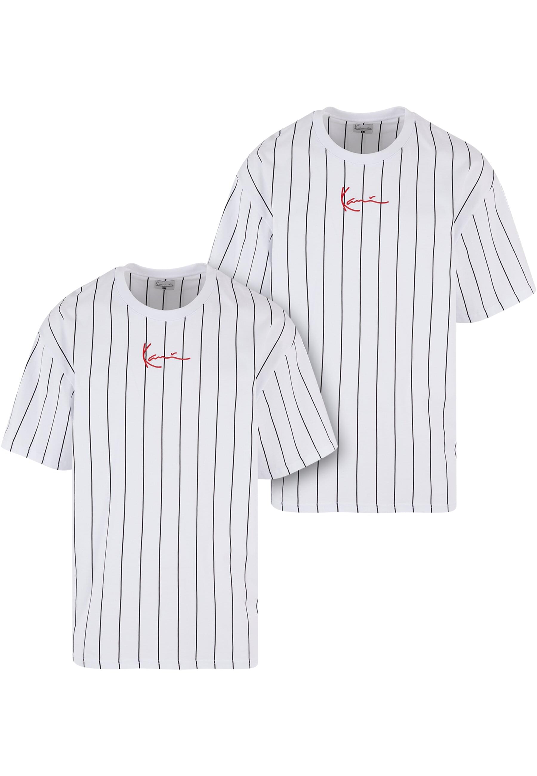 T-Shirt KARL KANI "Karl Kani Herren", Herren, Gr. S, weiß, 100% Baumwolle, gestreift, oversize, Rundhals, Shirts Image