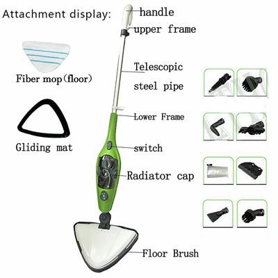 Powerful 10-in-1 Steam Mop: Best for Hardwood Floors, Tile Grout, Carpet, and Windows