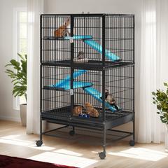 Tucker Murphy Pet™ Flechia 4-Tier Small Animal Cage for Guinea Pig, Ferret, Chinchilla, Squirrel, Rabbit | 56" H X 32" W X 22" D | Wayfair