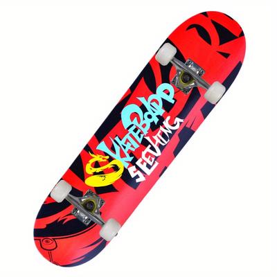 TEMU 31inch Professional Adult Street-sweeping Maple Beginner Double-rocker Skateboard