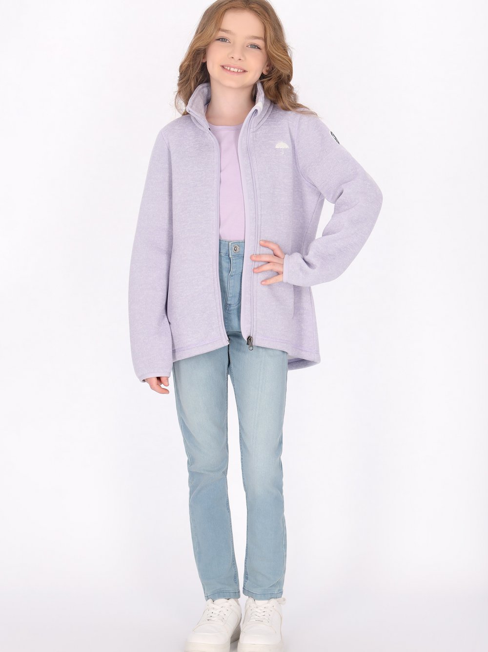 Schmuddelwedda Strickfleecejacke Mädchen flieder, 140 Image