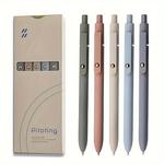 Stylos à gel de couleur rétractables de qualité supérieure, encre à séchage rapide, pointe fine de 0.5mm, écriture lisse, fournitures scolaires et de bureau, 5 pièces