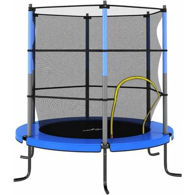 Vidaxl - Trampolin mit Sicherheitsnetz Rund 140x160 cm Blau Image