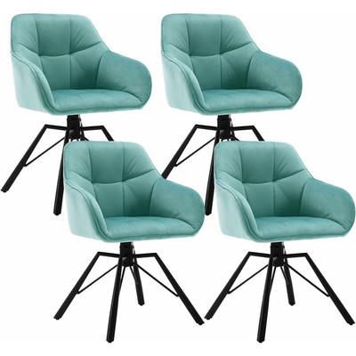 WOLTU 4x Esszimmerstuhl Polsterstuhl Armlehnenstuhl Drehstuhl Loungesessel für Küche, Esszimmer, Image