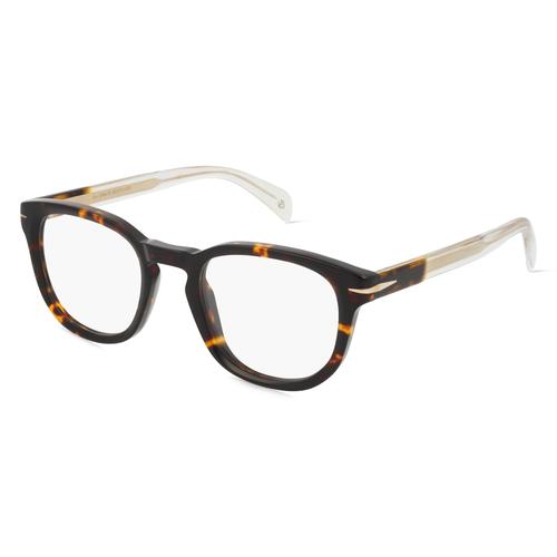 David Beckham DB 7050 Herren-Brille inkl. Gläser Vollrand Eckig Acetat-Gestell 50mm/22mm/150mm, braun