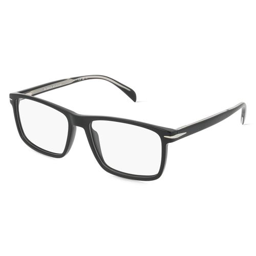 David Beckham DB 1020 Herren-Brille inkl. Gläser Vollrand Rechteckig Acetat-Gestell 56mm/17mm/145mm, schwarz