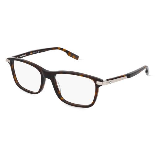 Montblanc MB0277O Herren-Brille inkl. Gläser Vollrand Rechteckig Acetat-Gestell 54mm/18mm/145mm, braun