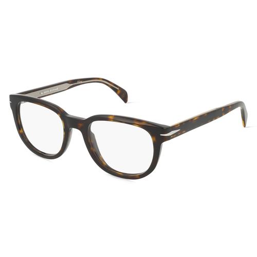 David Beckham DB 7097 Herren-Brille inkl. Gläser Vollrand Eckig Acetat-Gestell 50mm/20mm/145mm, braun