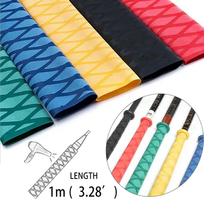 1m Heat Shrink Tube Fishing Waterproof Anti-skid Wraps Fishing Rod Badminton Racket Sleeve PVC Tube