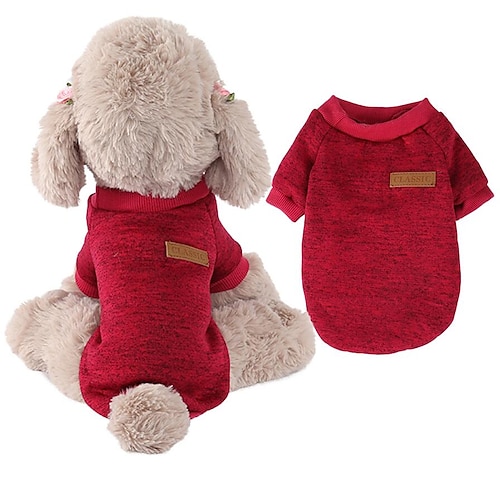 Hundemantel, Hundekleidung, Strickwaren, Hundepullover, weich, dick, warm, Welpen-Hunde-Shirt, Winter-Welpen-Hundepullover für Hunde Image