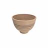 Vaso largo basso da giardino in fibra di argilla Ø45x32 cm Agapanto - Tan