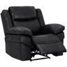 Fauteuil relax électrique en simili cuir noir alfred