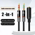 Splitter convertitore audio per microfono per cuffie per computer Splitter a Y audio per microfono per cuffie da 3,5 mm femmina a 2 doppi da 3,5 mm maschio