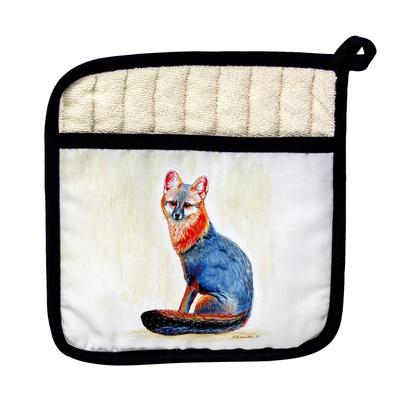 Gray Fox Pot Holder - 9x9