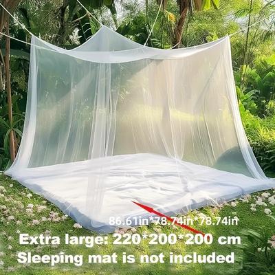 TEMU 1pc Extra Large Camping Net With 8 Loops, Durable Polyester Canopy Mesh For Bed & Outdoor Use, Zipper Closure, Non-waterproof, Protection - Ideal For Valentine's Day, Easter, , Day, Image
