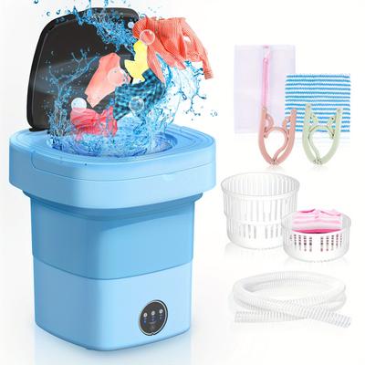 TEMU Foldable Portable Washing Machine With 3 Cleaning And Capacity, Baby Clothes, Socks, Underwear, And Small