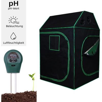 Growbox Gewächshaus Schwarz Grün Indoor Pflanzenzelt Zuchtzelt Dachschräge Zuchtschrank Grow Tent Image