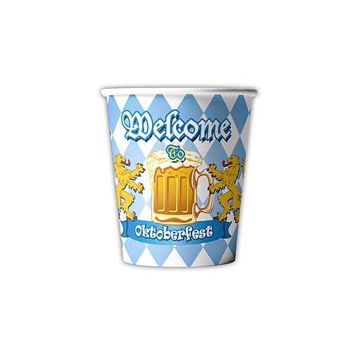 Piatti di carta da 100 pezzi Piatti di carta da cena da 7 pollici o 9 pollici Piatti di carta da dessert ideali per l'Oktoberfest Cena a tema Oktoberfest e piatti da dessert