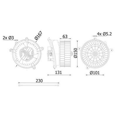 Mahle Innenraumgebläse [Hersteller-Nr. AB59000S] für Mercedes-Benz Image