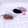 simulated wind-up plush little mouse winding mouse can jump and wag its tail pet dog cat toy wholesale