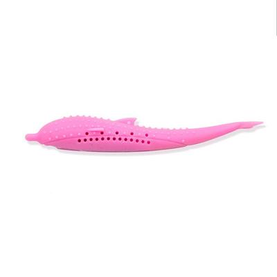 Chew Toy Catnip Teeth Cleaning Toy Toothbrushes Cat 1pc Fish Silica Gel Gift Pet Toy Pet Play