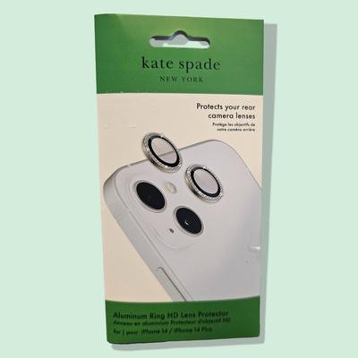 Kate Spade Cell Phones & Accessories | Kate Spade New York Apple Iphone 14/Iphone 14 Plus Aluminum Ring Lens Protector | Color: Silver/White | Size: Os
