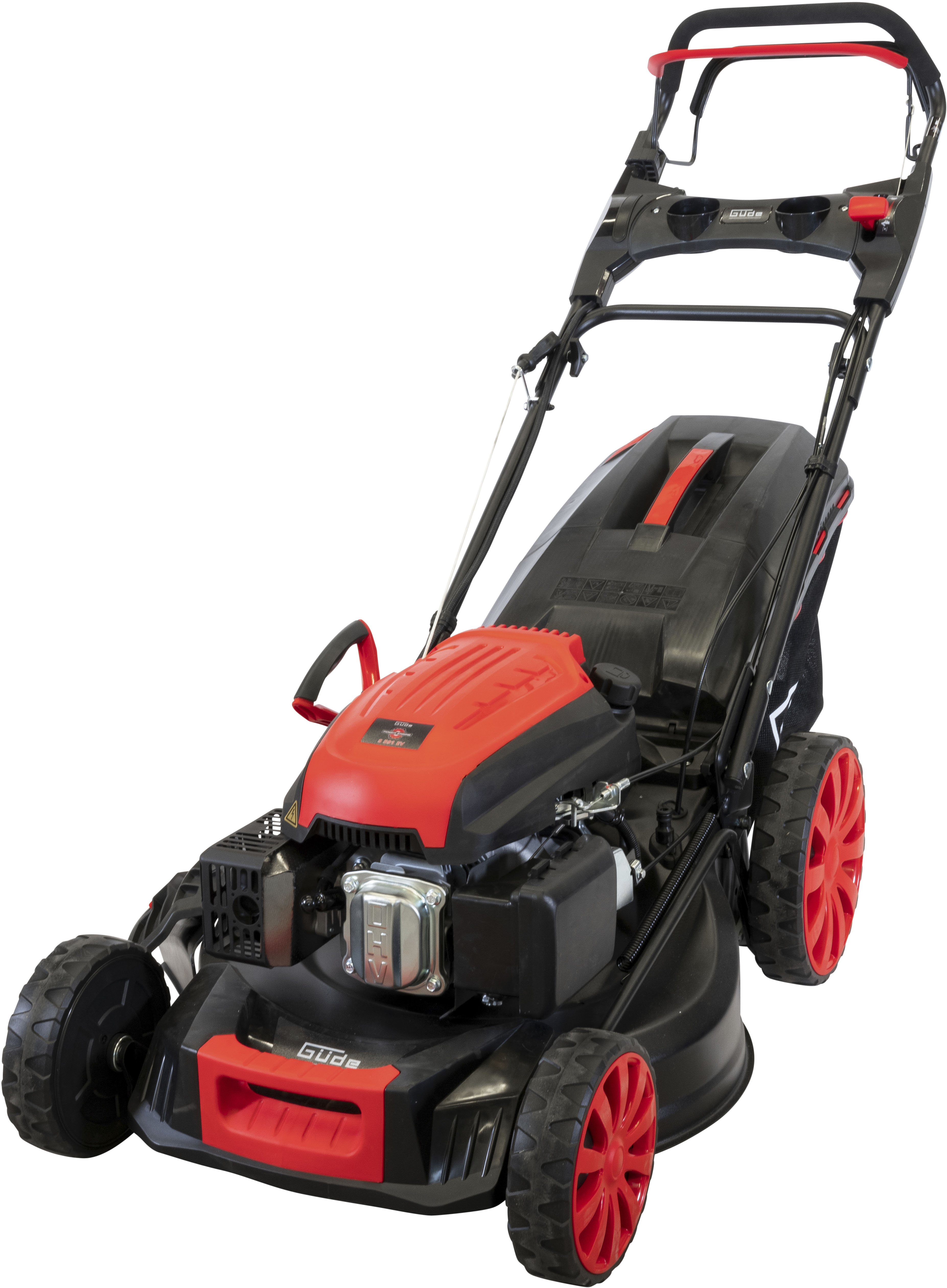 Benzinrasenmäher GÜDE "BIG WHEELER 534.1 R ES", rot, B:156cm H:108cm T:54cm, Rasenmäher, für große Rasenflächen bis 2.000m²