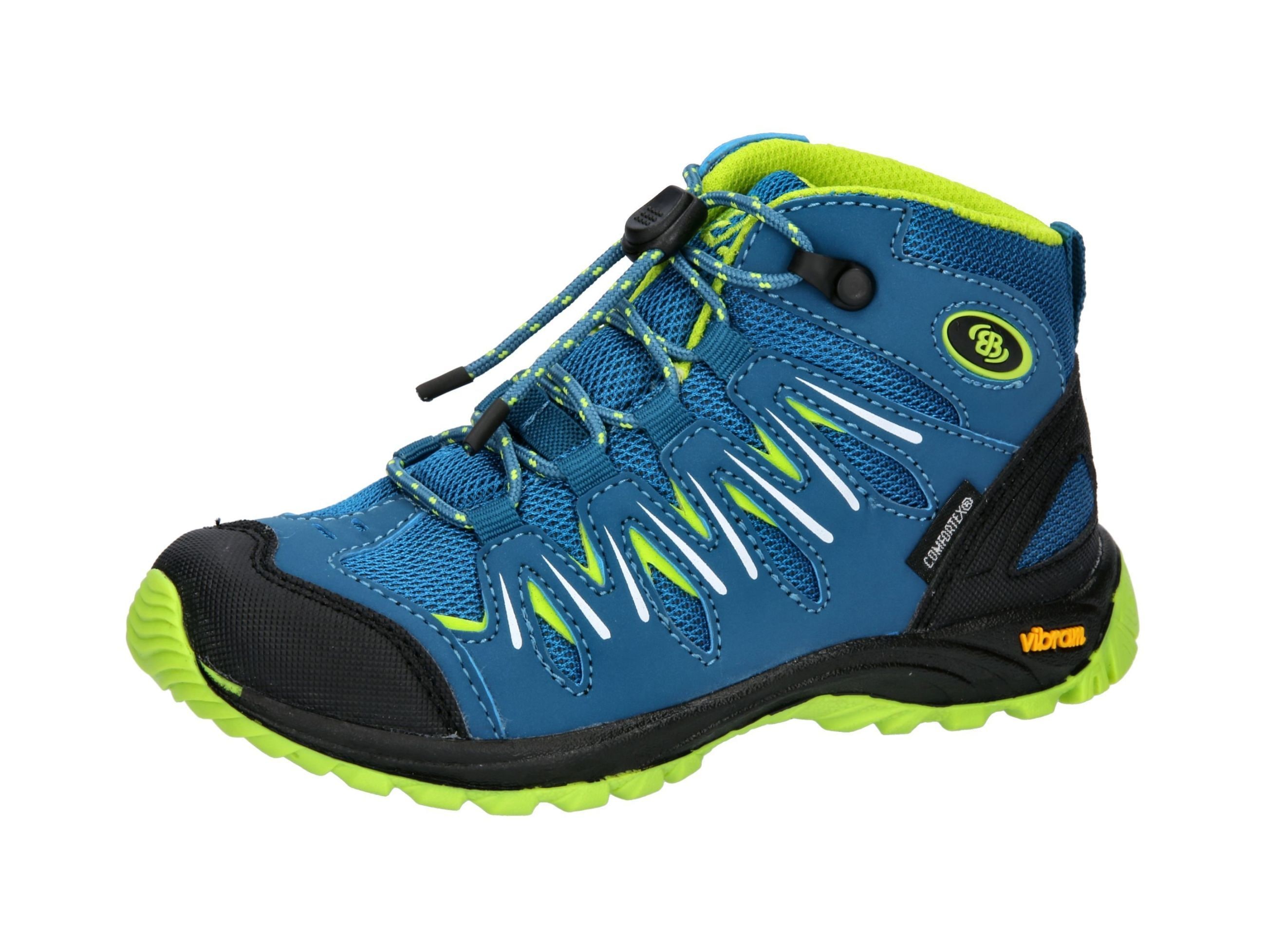 Outdoorschuh BRÜTTING "Outdoorstiefel Expedition Kids High", Kinder, Gr. 35, blau, Synthetik, Schuhe Outdoorschuh