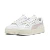 Sneaker PUMA "Carina Street Lux Sneakers Damen", Gr. 38.5, weiß (weiß mauve mist gold pink), Obermaterial: Leder, Synthetik; Futter: Textil, Synthetik; Innensohle: Textil; Laufsohle: Gummi, Schuhe