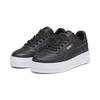 Sneaker PUMA "Carina Street Sneakers Mädchen", Kinder, Gr. 38.5, schwarz-weiß (schwarz rose gold weiß metallic), Obermaterial: Leder, Synthetik; Futter: Synthetik, Textil; Innensohle: Textil; Laufsohle: Gummi, Schuhe