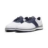 Golfschuh PUMA "PUMA Avant Golfschuhe Herren", Gr. 43, weiß (weiß deep navy speed blau), Obermaterial: Kuhleder; Futter: Textil, Synthetik; Innensohle: Textil; Laufsohle: Gummi, Schuhe