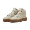 Sneaker PUMA "Rebound Abrupt Sneakers Erwachsene", Gr. 38, beige (desert dust alpine snow gum beige weiß), Obermaterial: Textil, Synthetik, Kuhleder; Futter: Textil; Innensohle: Textil; Laufsohle: Gummi, Schuhe